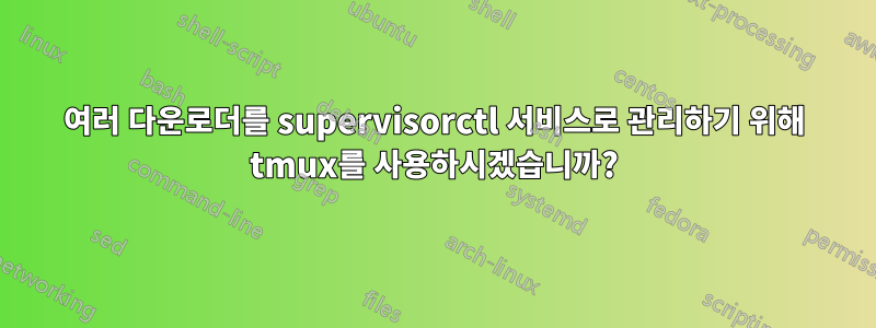 여러 다운로더를 supervisorctl 서비스로 관리하기 위해 tmux를 사용하시겠습니까?