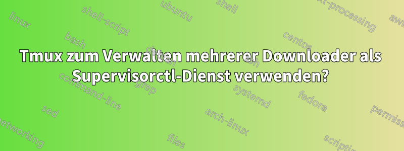 Tmux zum Verwalten mehrerer Downloader als Supervisorctl-Dienst verwenden?