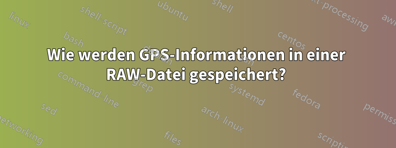 Wie werden GPS-Informationen in einer RAW-Datei gespeichert?