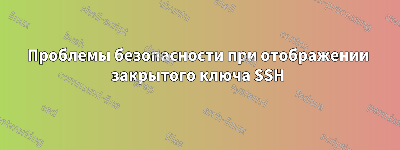 Проблемы безопасности при отображении закрытого ключа SSH