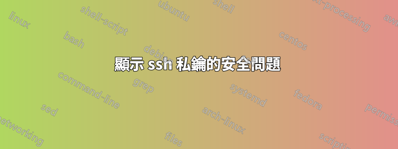 顯示 ssh 私鑰的安全問題