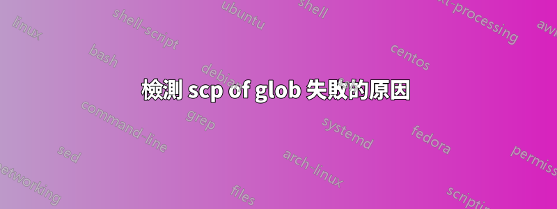 檢測 scp of glob 失敗的原因