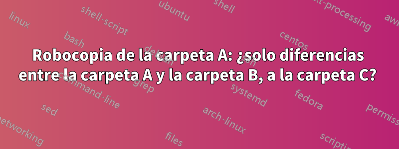 Robocopia de la carpeta A: ¿solo diferencias entre la carpeta A y la carpeta B, a la carpeta C?