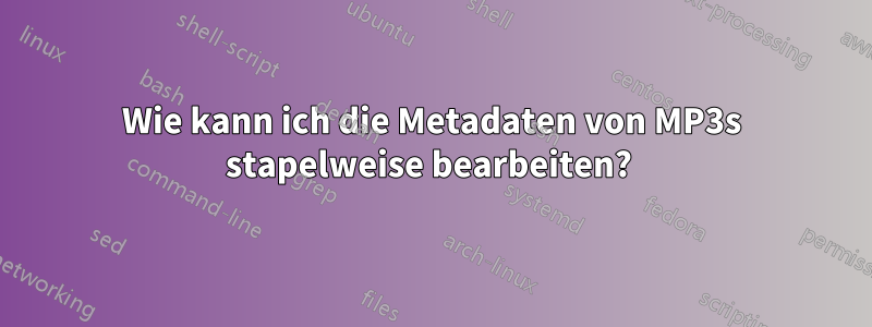 Wie kann ich die Metadaten von MP3s stapelweise bearbeiten? 