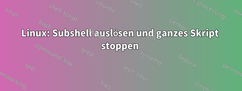 Linux: Subshell auslösen und ganzes Skript stoppen