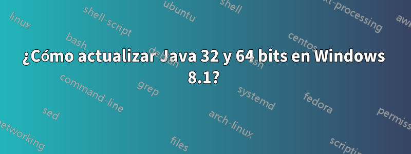 ¿Cómo actualizar Java 32 y 64 bits en Windows 8.1?