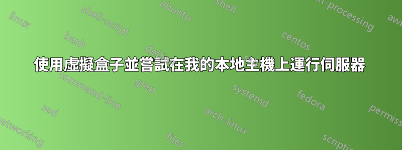 使用虛擬盒子並嘗試在我的本地主機上運行伺服器