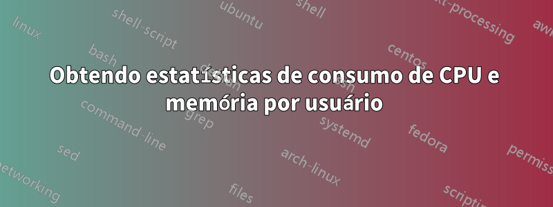 Obtendo estatísticas de consumo de CPU e memória por usuário