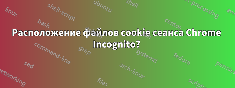 Расположение файлов cookie сеанса Chrome Incognito?