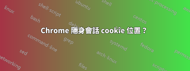 Chrome 隱身會話 cookie 位置？