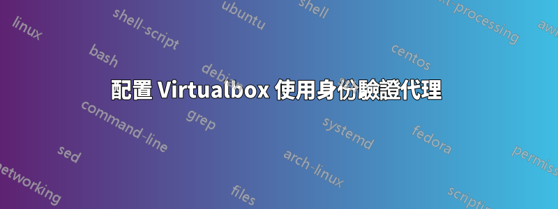 配置 Virtualbox 使用身份驗證代理