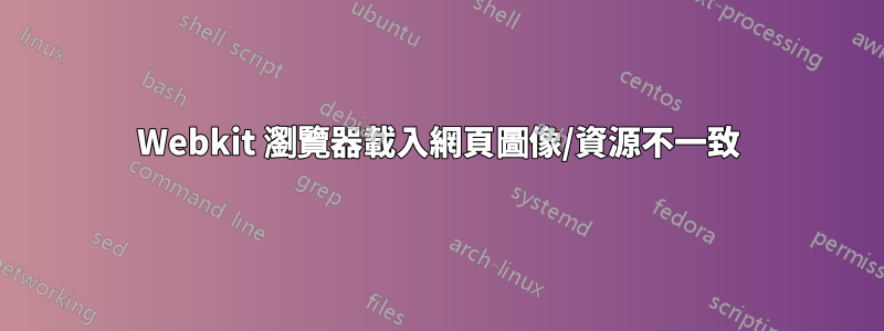 Webkit 瀏覽器載入網頁圖像/資源不一致