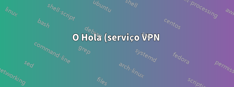 O Hola (serviço VPN) carrega dados e como posso rastreá-los?