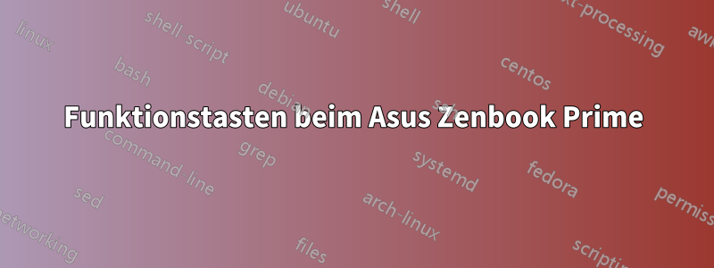 Funktionstasten beim Asus Zenbook Prime