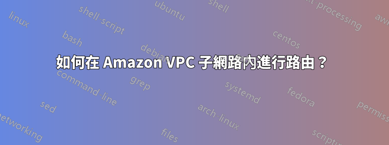 如何在 Amazon VPC 子網路內進行路由？
