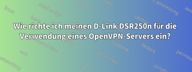 Wie richte ich meinen D-Link DSR250n für die Verwendung eines OpenVPN-Servers ein?