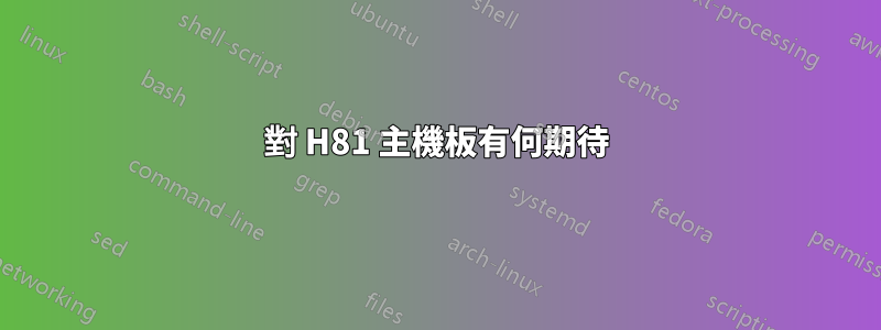 對 H81 主機板有何期待