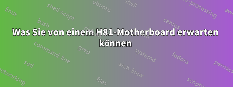 Was Sie von einem H81-Motherboard erwarten können
