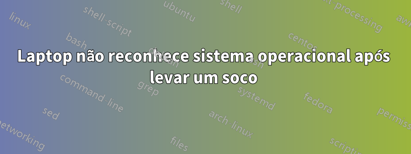 Laptop não reconhece sistema operacional após levar um soco