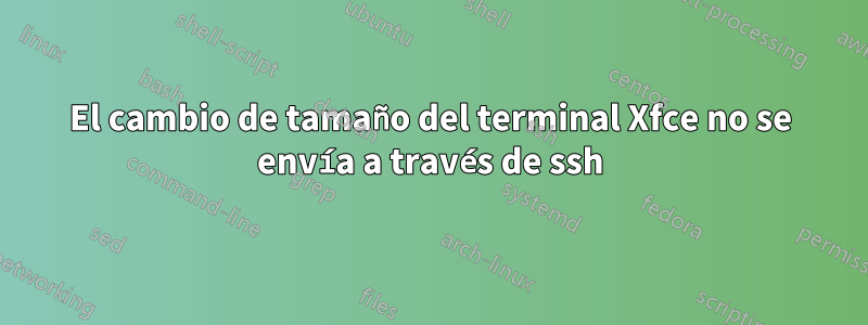 El cambio de tamaño del terminal Xfce no se envía a través de ssh
