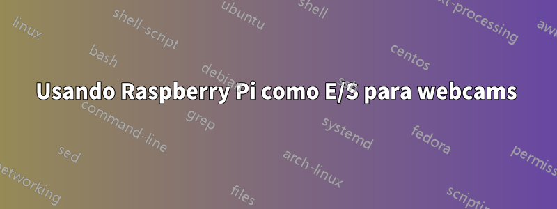Usando Raspberry Pi como E/S para webcams