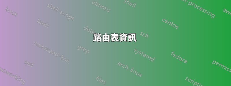 路由表資訊