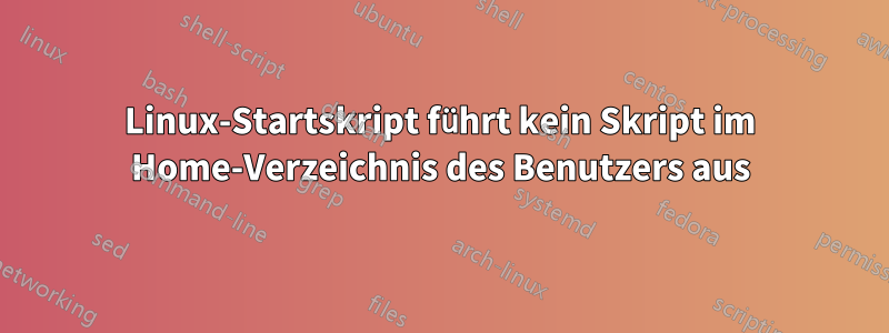 Linux-Startskript führt kein Skript im Home-Verzeichnis des Benutzers aus