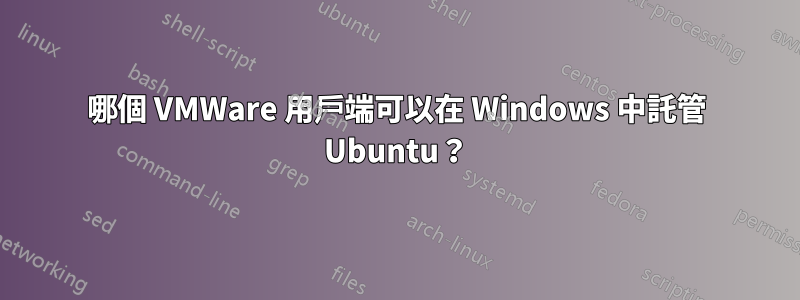 哪個 VMWare 用戶端可以在 Windows 中託管 Ubuntu？