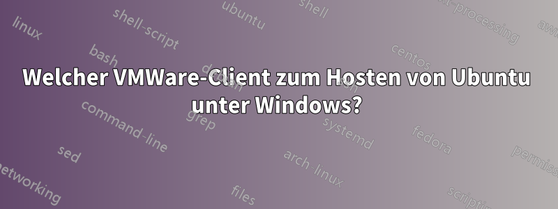 Welcher VMWare-Client zum Hosten von Ubuntu unter Windows?