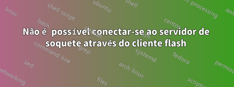 Não é possível conectar-se ao servidor de soquete através do cliente flash