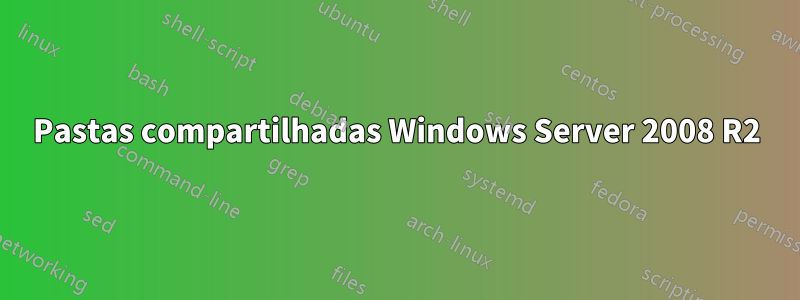 Pastas compartilhadas Windows Server 2008 R2