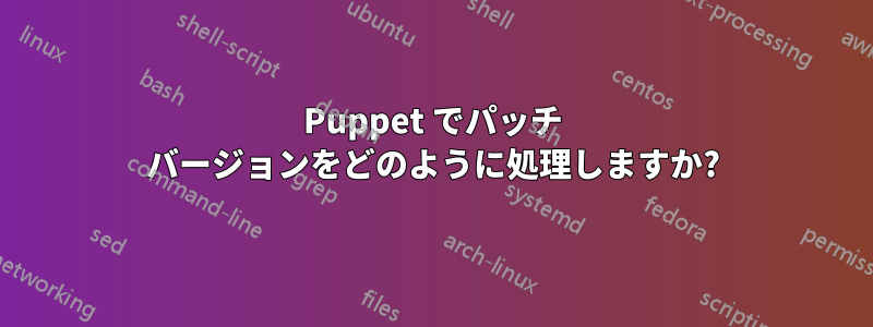 Puppet でパッチ バージョンをどのように処理しますか?