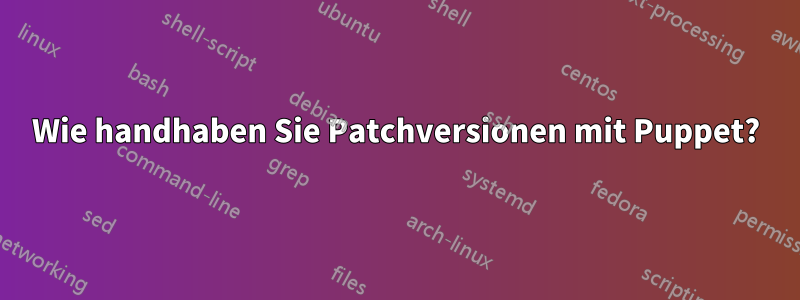 Wie handhaben Sie Patchversionen mit Puppet?
