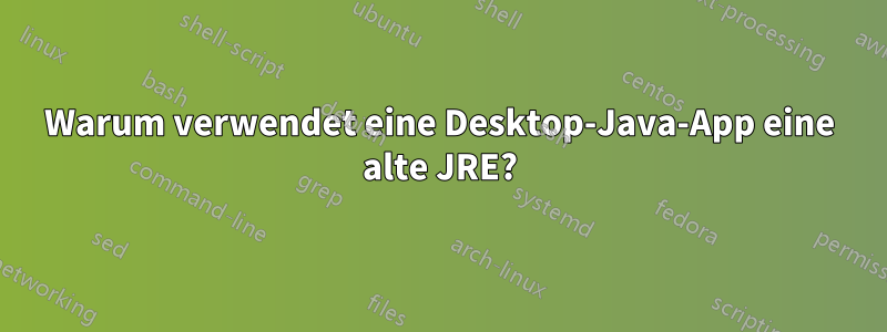 Warum verwendet eine Desktop-Java-App eine alte JRE?