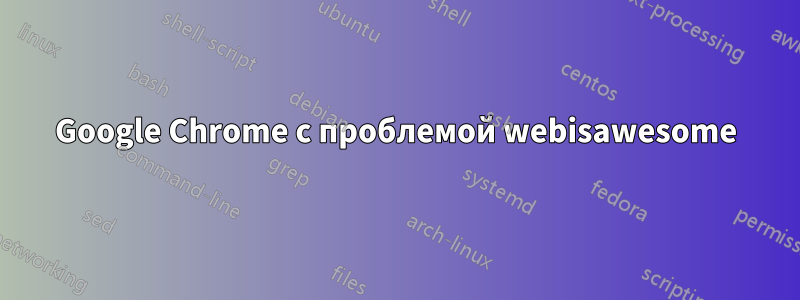 Google Chrome с проблемой webisawesome