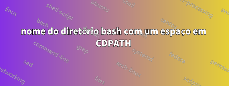 nome do diretório bash com um espaço em CDPATH
