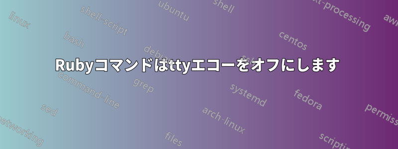 Rubyコマンドはttyエコーをオフにします