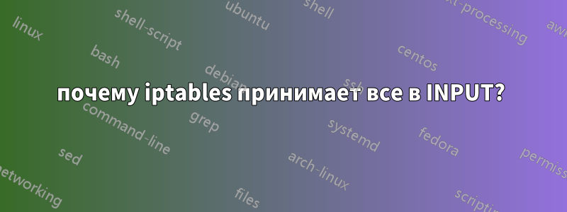 почему iptables принимает все в INPUT?