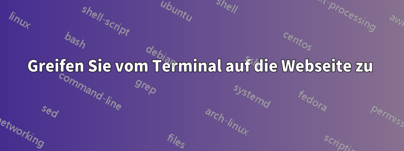 Greifen Sie vom Terminal auf die Webseite zu