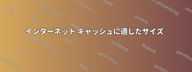 インターネット キャッシュに適したサイズ 