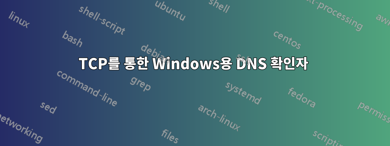 TCP를 통한 Windows용 DNS 확인자