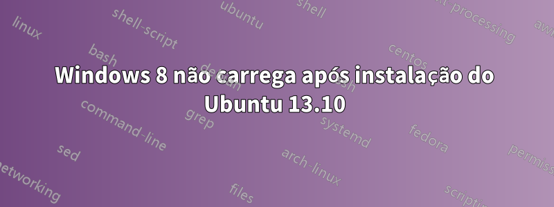 Windows 8 não carrega após instalação do Ubuntu 13.10