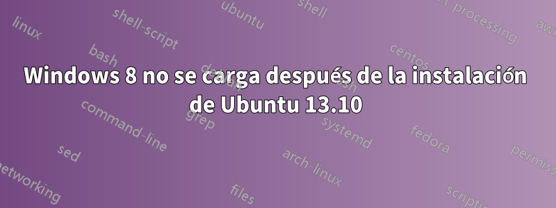 Windows 8 no se carga después de la instalación de Ubuntu 13.10