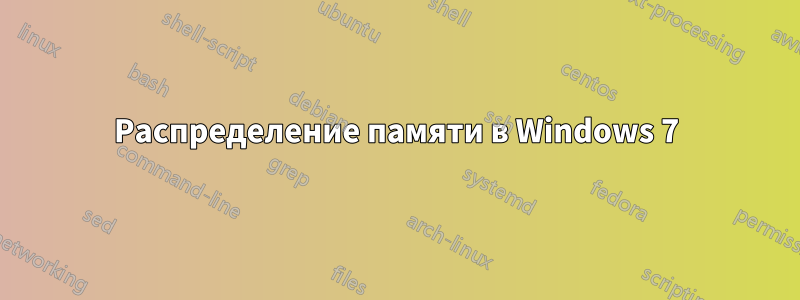 Распределение памяти в Windows 7