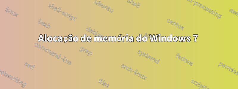 Alocação de memória do Windows 7