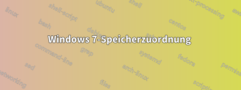 Windows 7-Speicherzuordnung