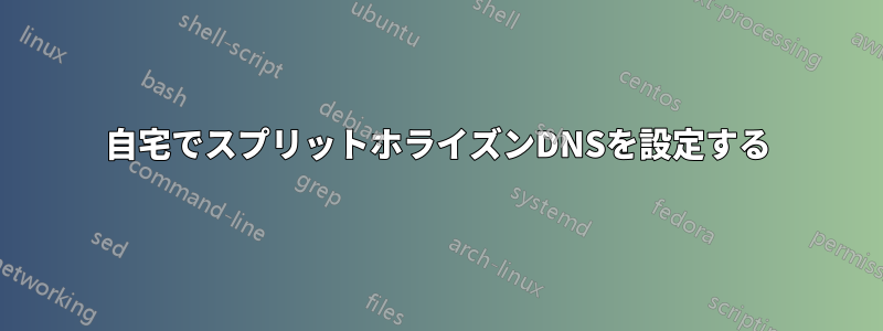 自宅でスプリットホライズンDNSを設定する