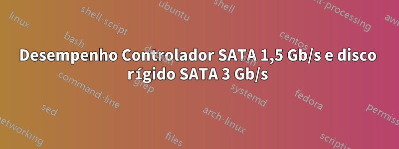 Desempenho Controlador SATA 1,5 Gb/s e disco rígido SATA 3 Gb/s