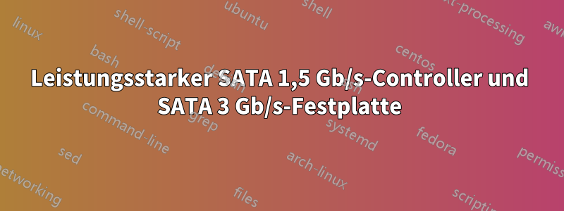 Leistungsstarker SATA 1,5 Gb/s-Controller und SATA 3 Gb/s-Festplatte