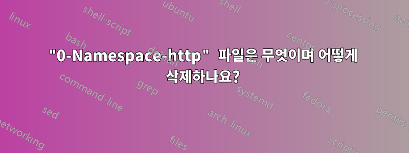 "0-Namespace-http" 파일은 무엇이며 어떻게 삭제하나요?